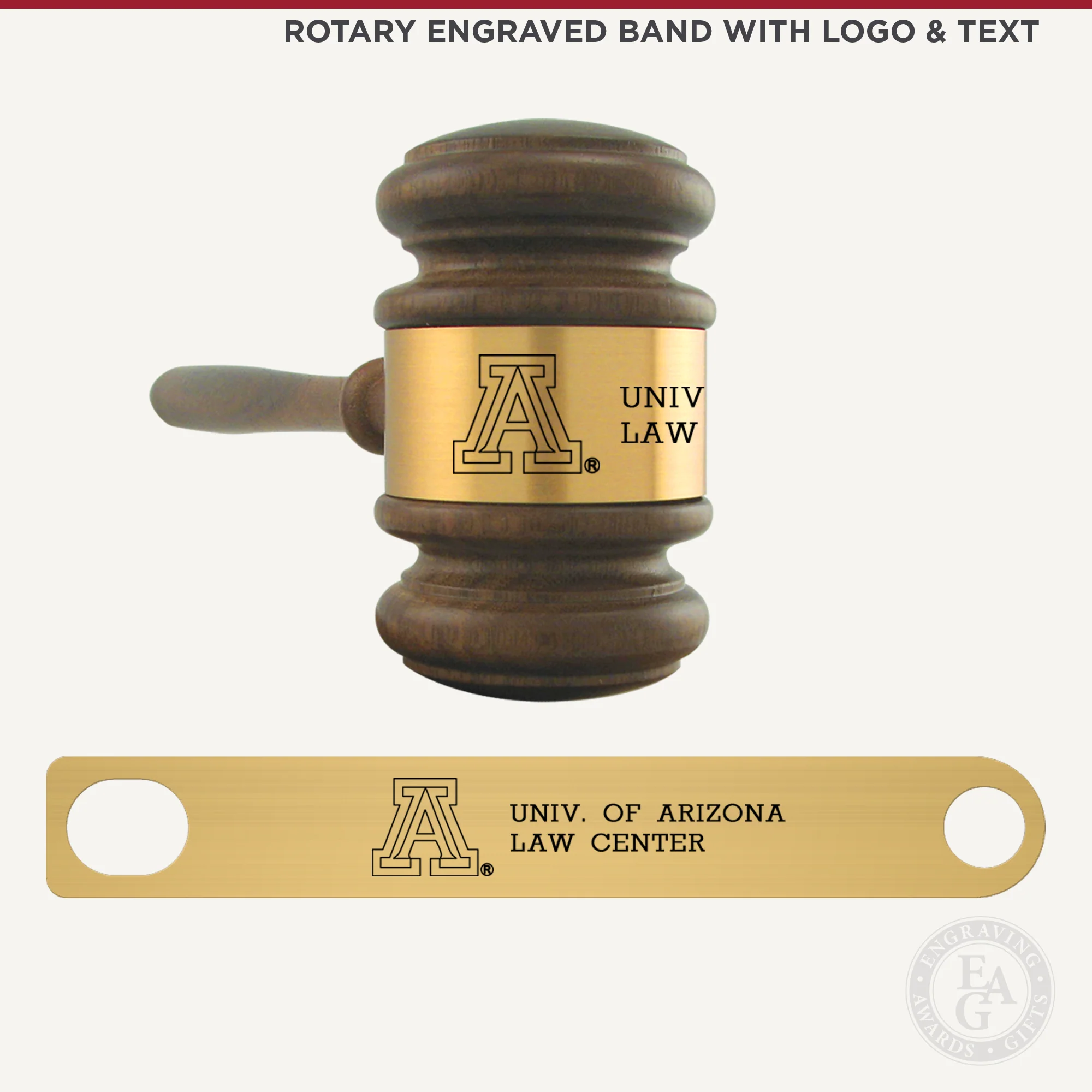 11" American Walnut Gavel Presentation Set - Image 4