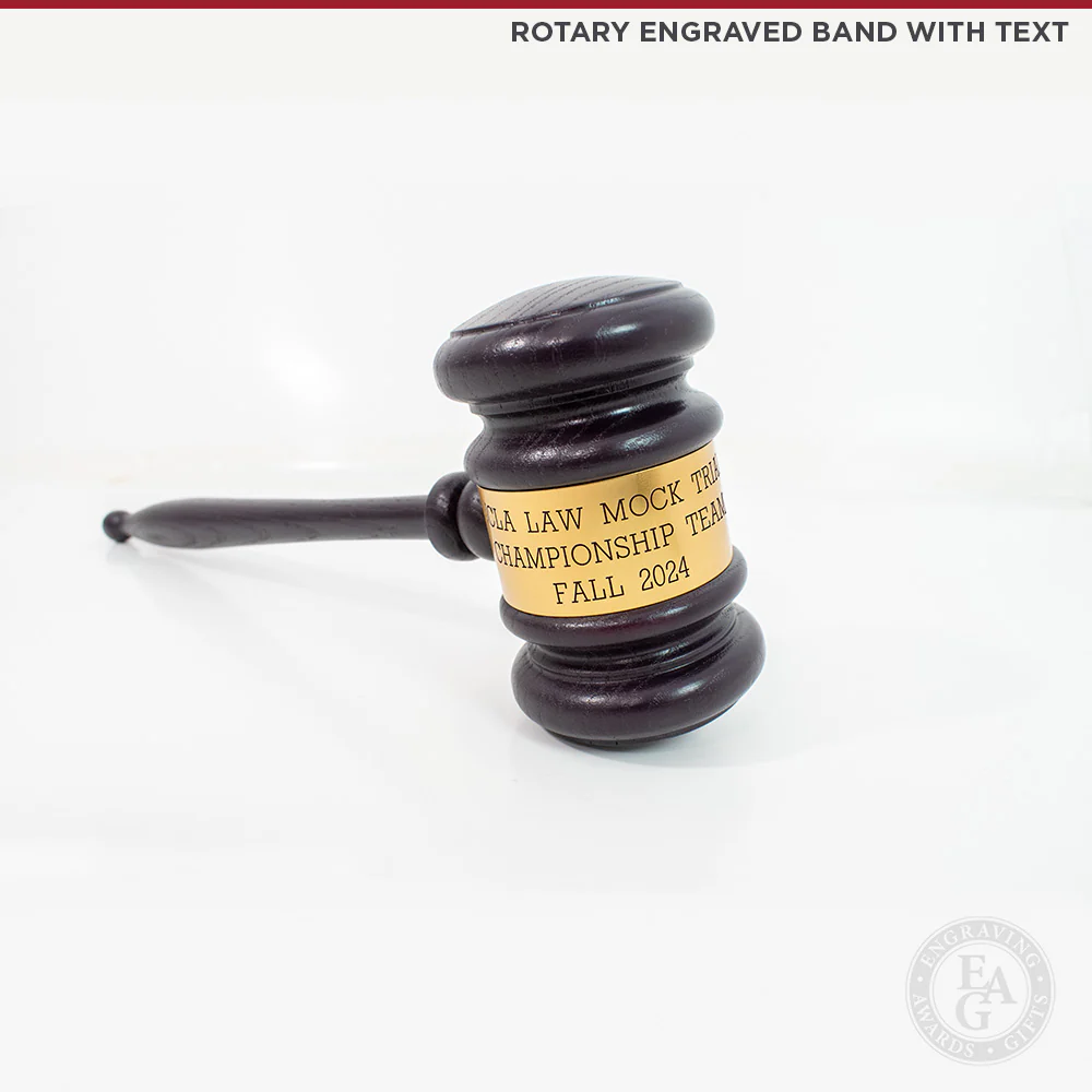 11" Deep Plum Gavel Presentation Set - Image 6