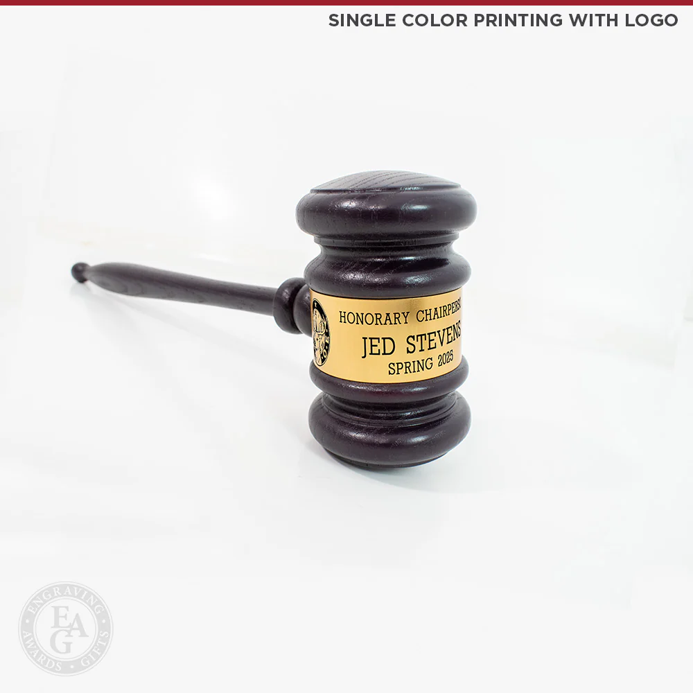 11" Deep Plum Gavel Presentation Set - Image 5