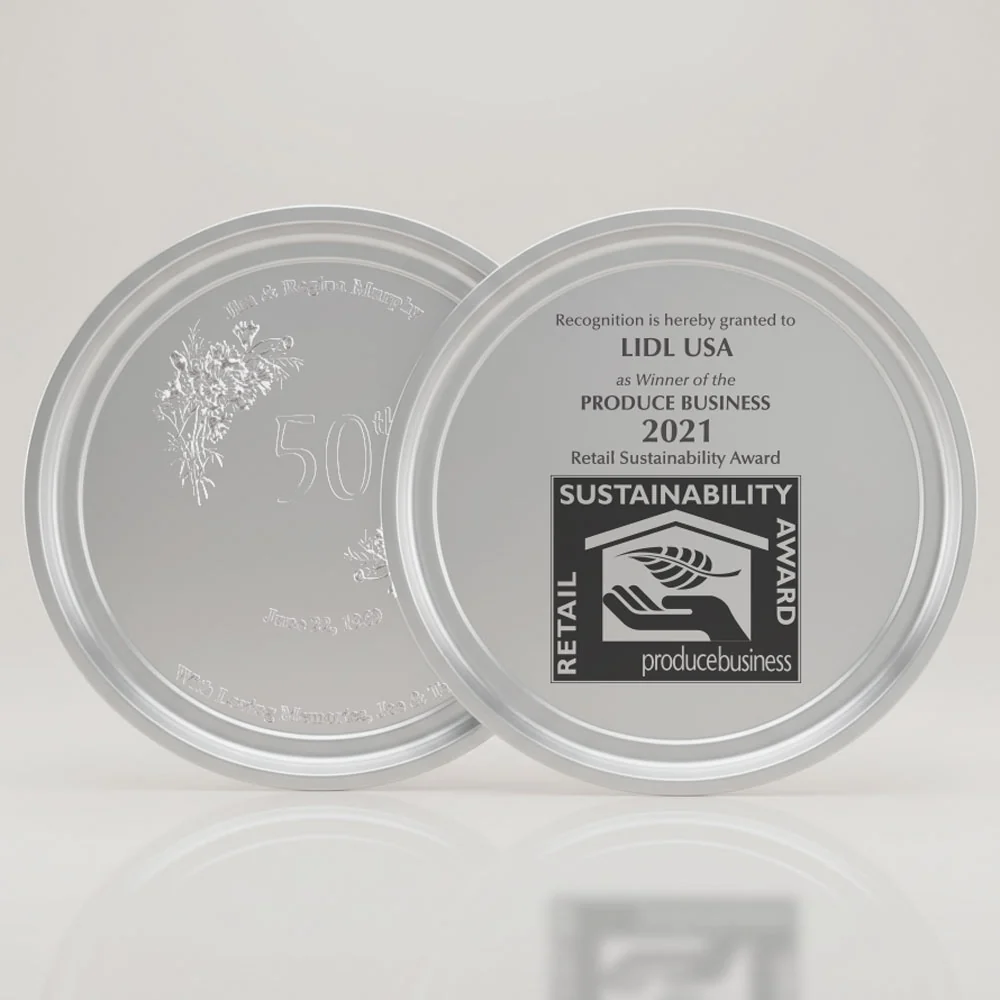 12" Diameter Pewter Gallery Edge Tray