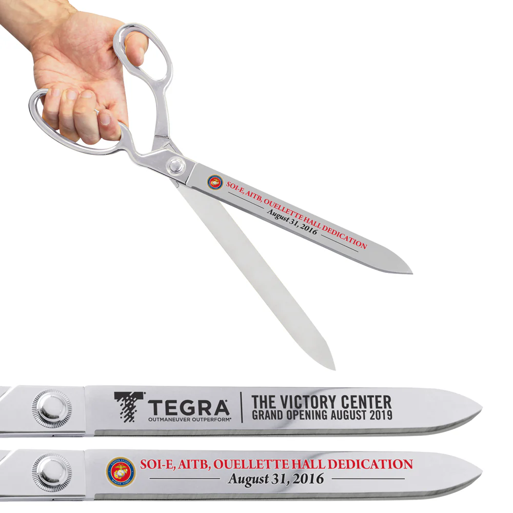 15" Chrome Plated Ceremonial Ribbon Cutting Scissors