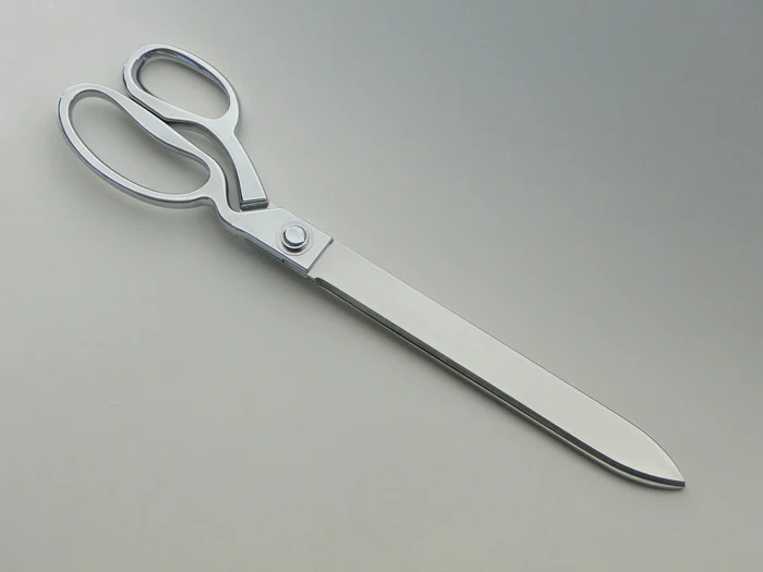 15" Chrome Plated Ceremonial Ribbon Cutting Scissors - Image 4