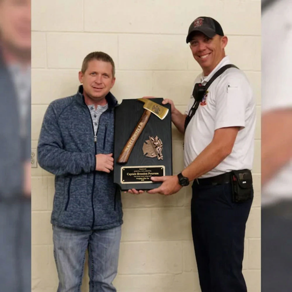 20" x 12" Black Firefighter Axe Award Plaque - Gold - Image 27