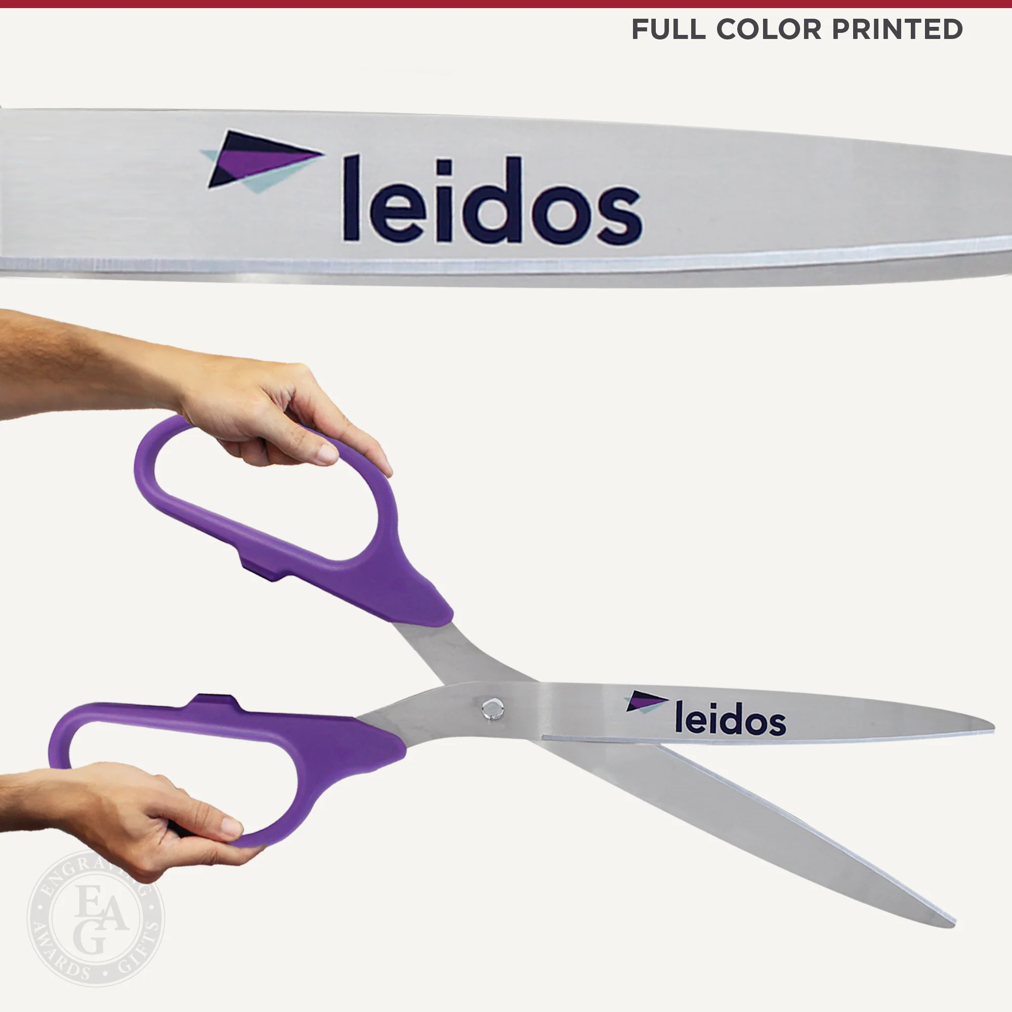 25" Purple Ribbon Cutting Scissors with Silver Blades - Image 12