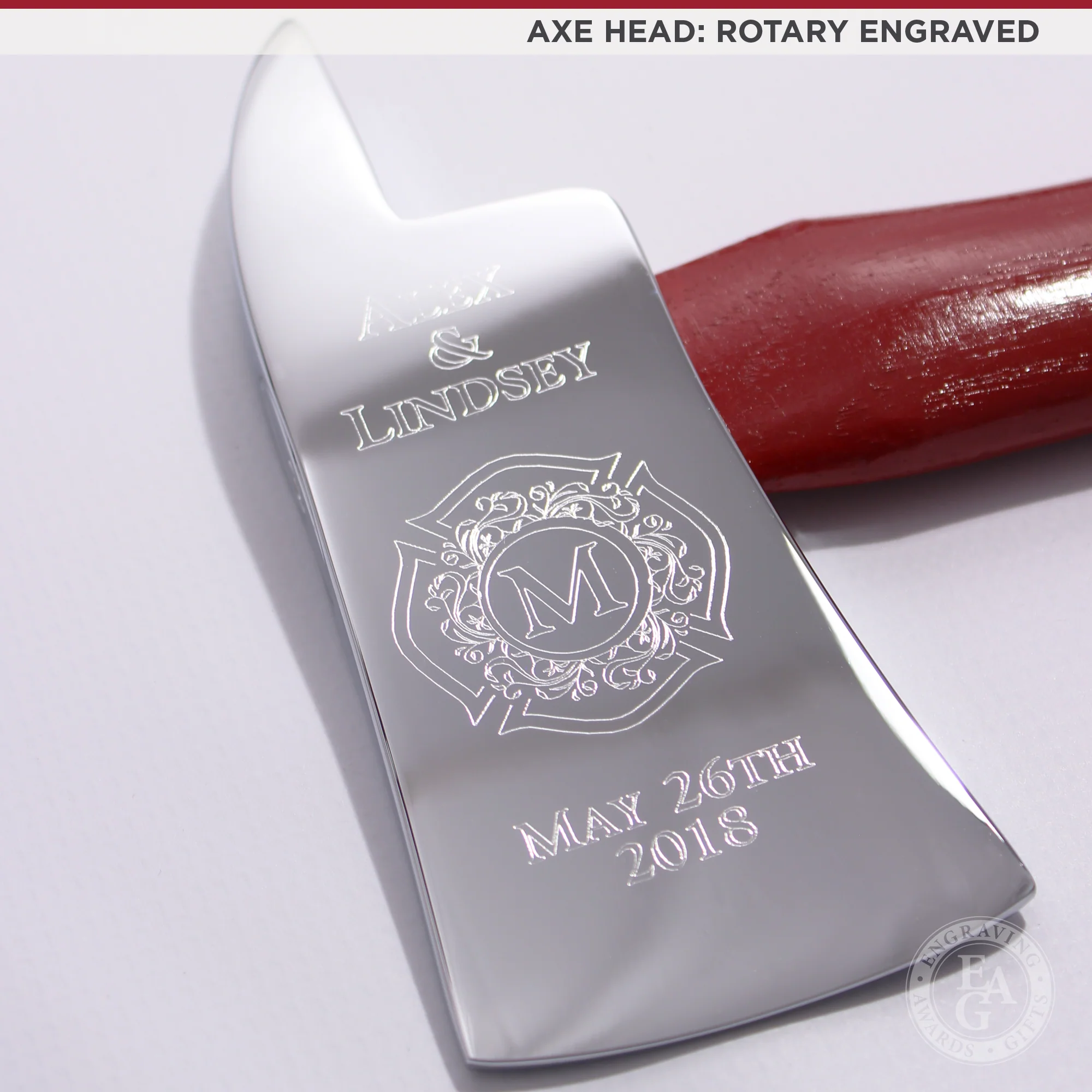 Small Firefighter Wedding Axe - Chrome - Image 3