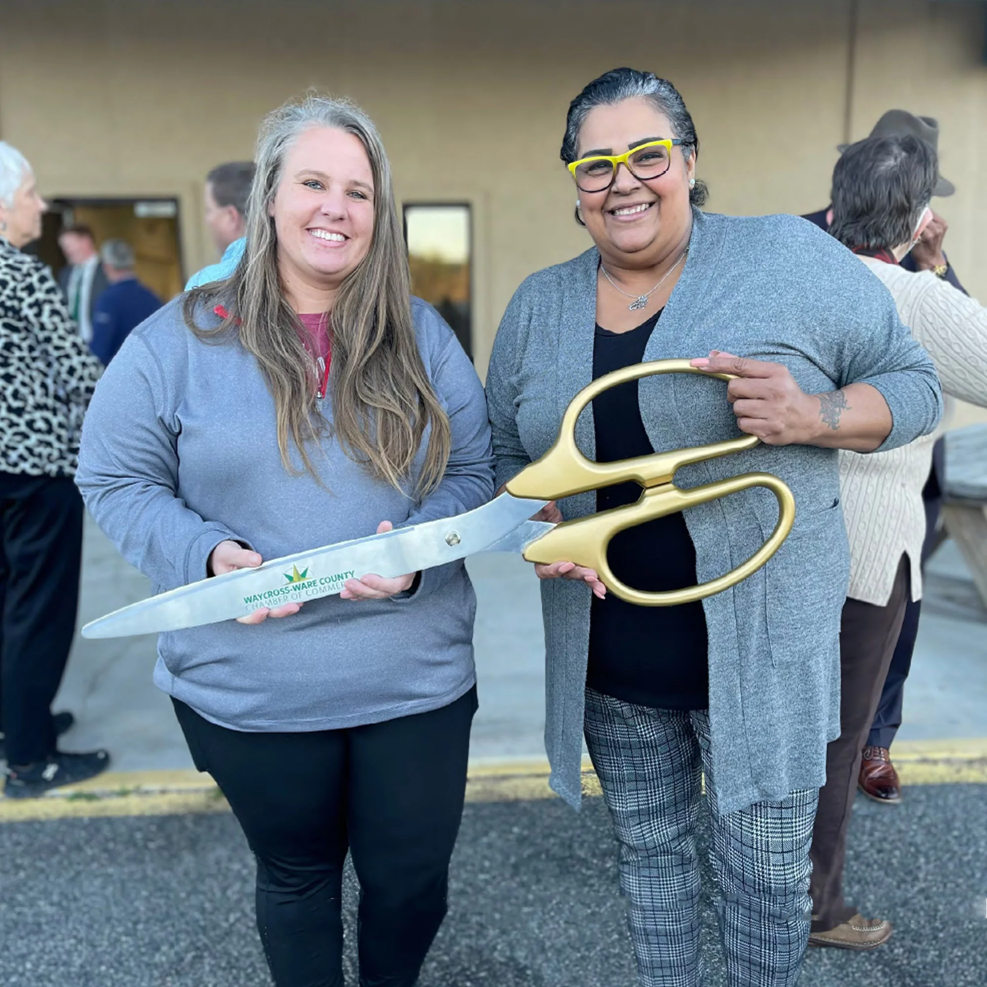 36" Gold Ribbon Cutting Scissors with Silver Blades - Image 16