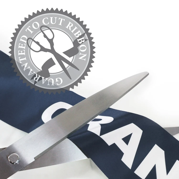 36" Gold Ribbon Cutting Scissors with Silver Blades - Image 4