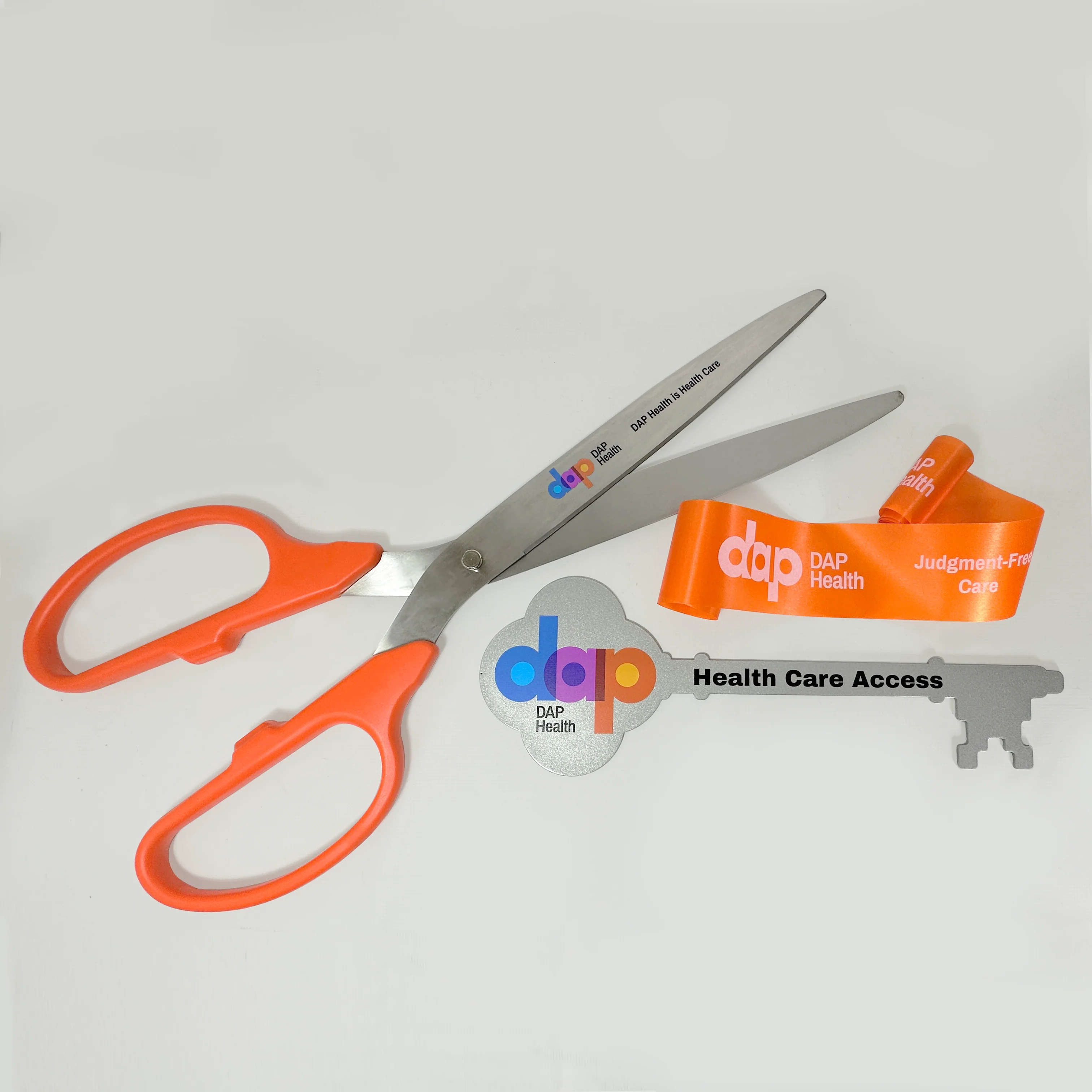 36" Orange Ribbon Cutting Scissors with Silver Blades - Image 13