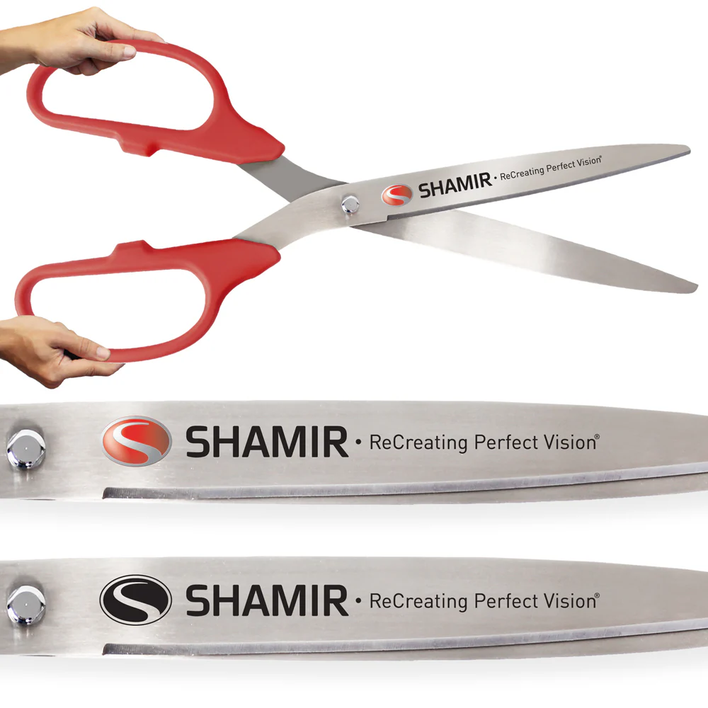 36" Red Ribbon Cutting Scissors with Silver Blades