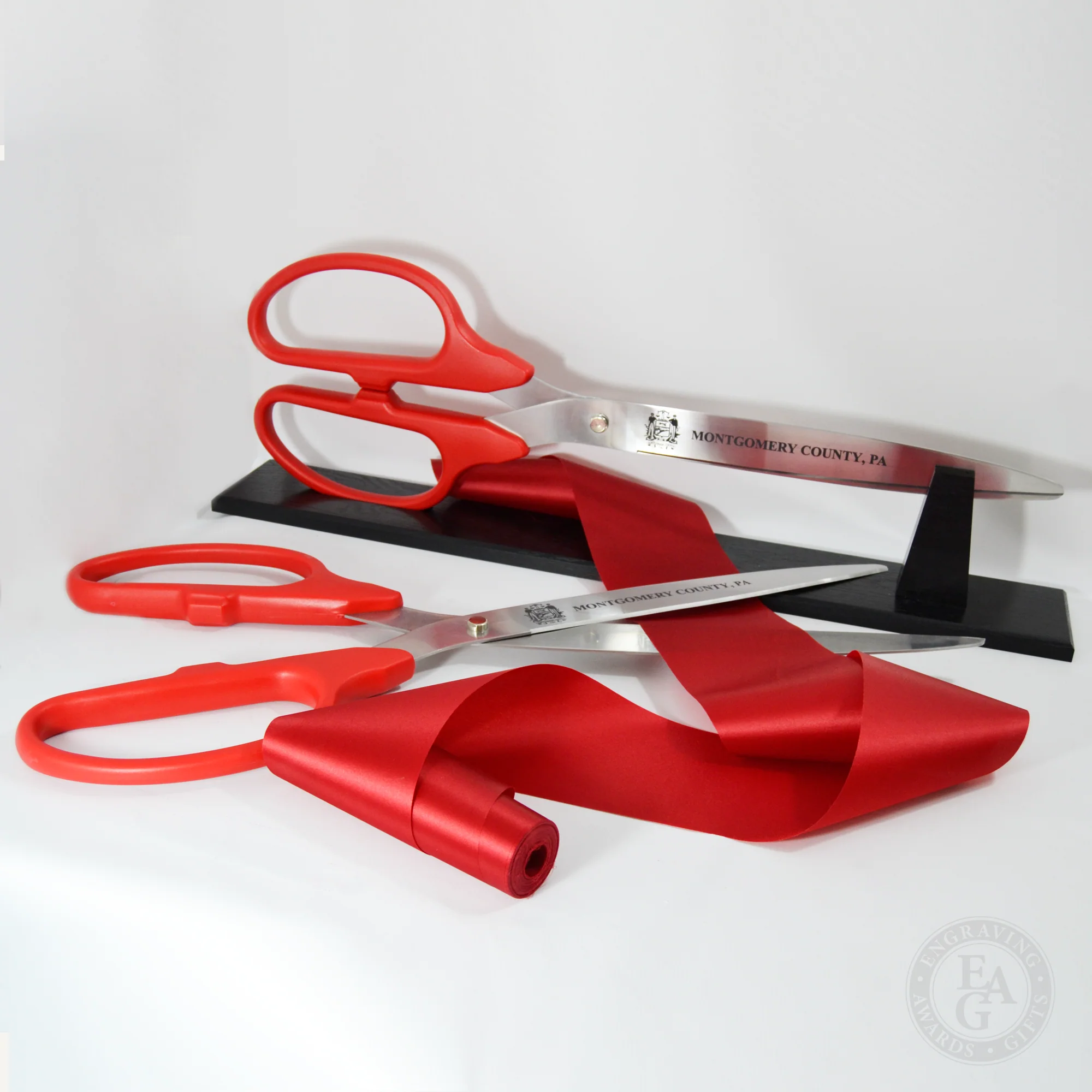 36" Red Ribbon Cutting Scissors with Silver Blades - Image 19