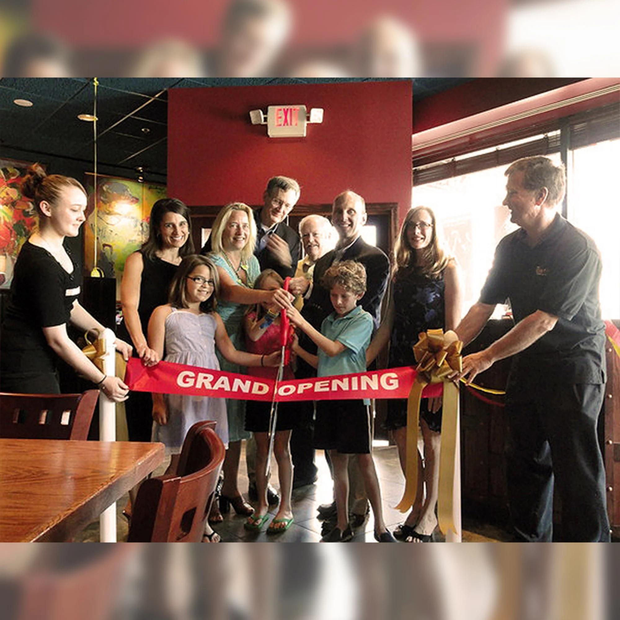 36" Red Ribbon Cutting Scissors with Silver Blades - Image 21