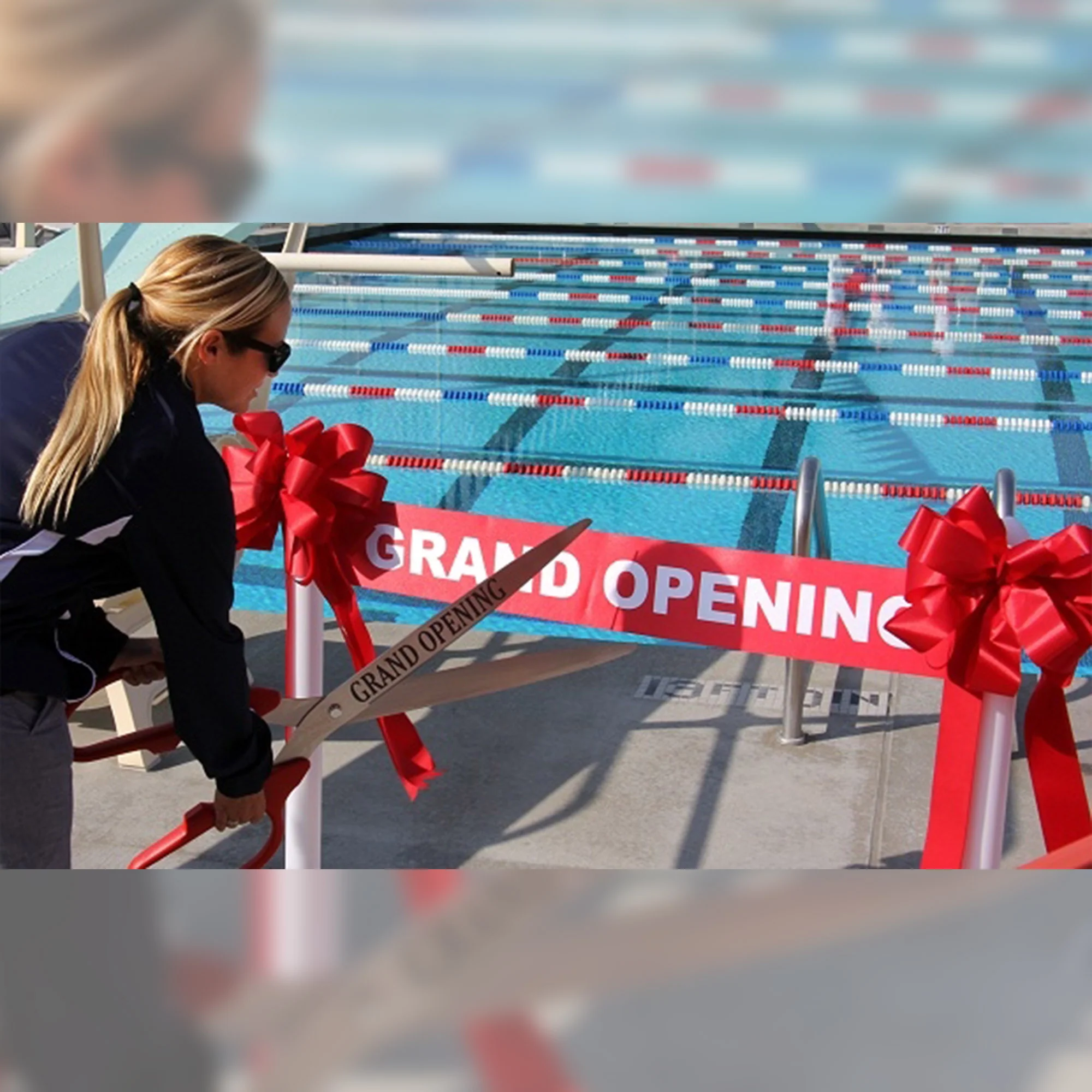 36" Red Ribbon Cutting Scissors with Silver Blades - Image 28