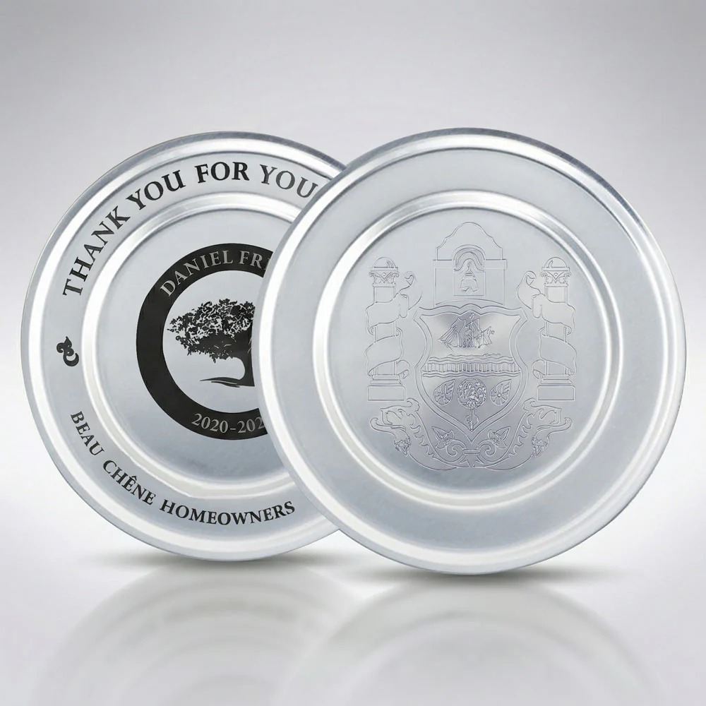 5" Diameter Pewter Danforth Plate