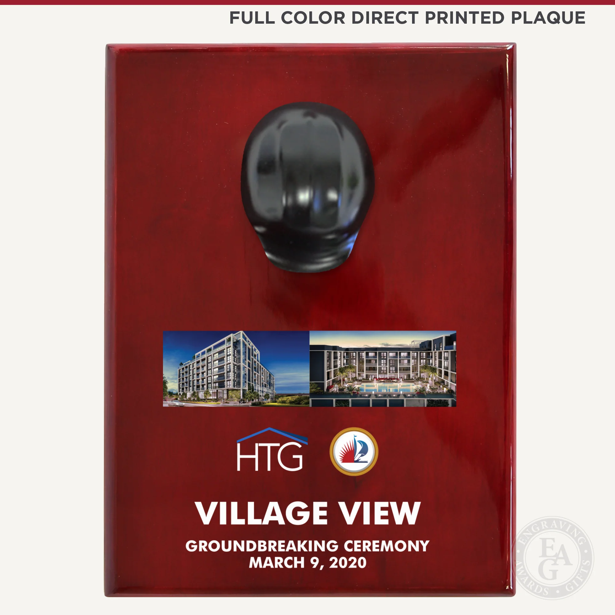 9" x 12" Miniature Hard Hat Plaque - Assorted Color - Image 6