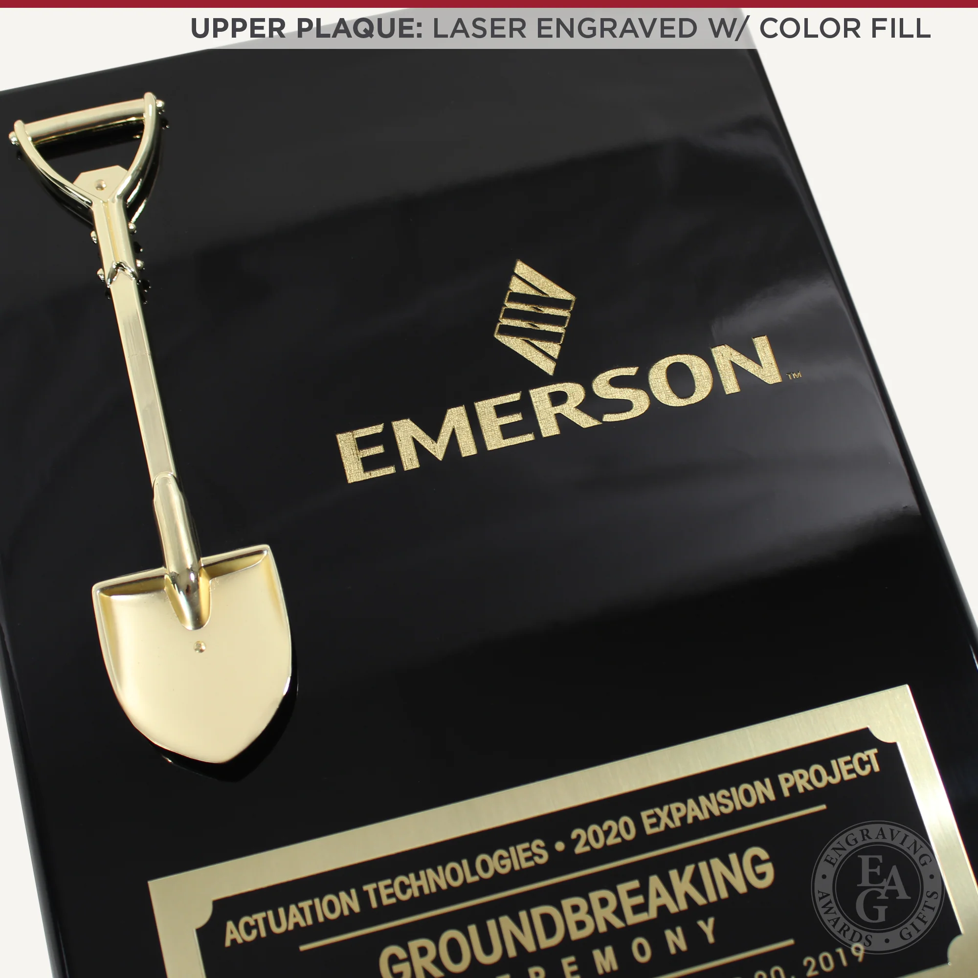 9" x 12" Miniature Vertical Shovel Plaque - Image 4