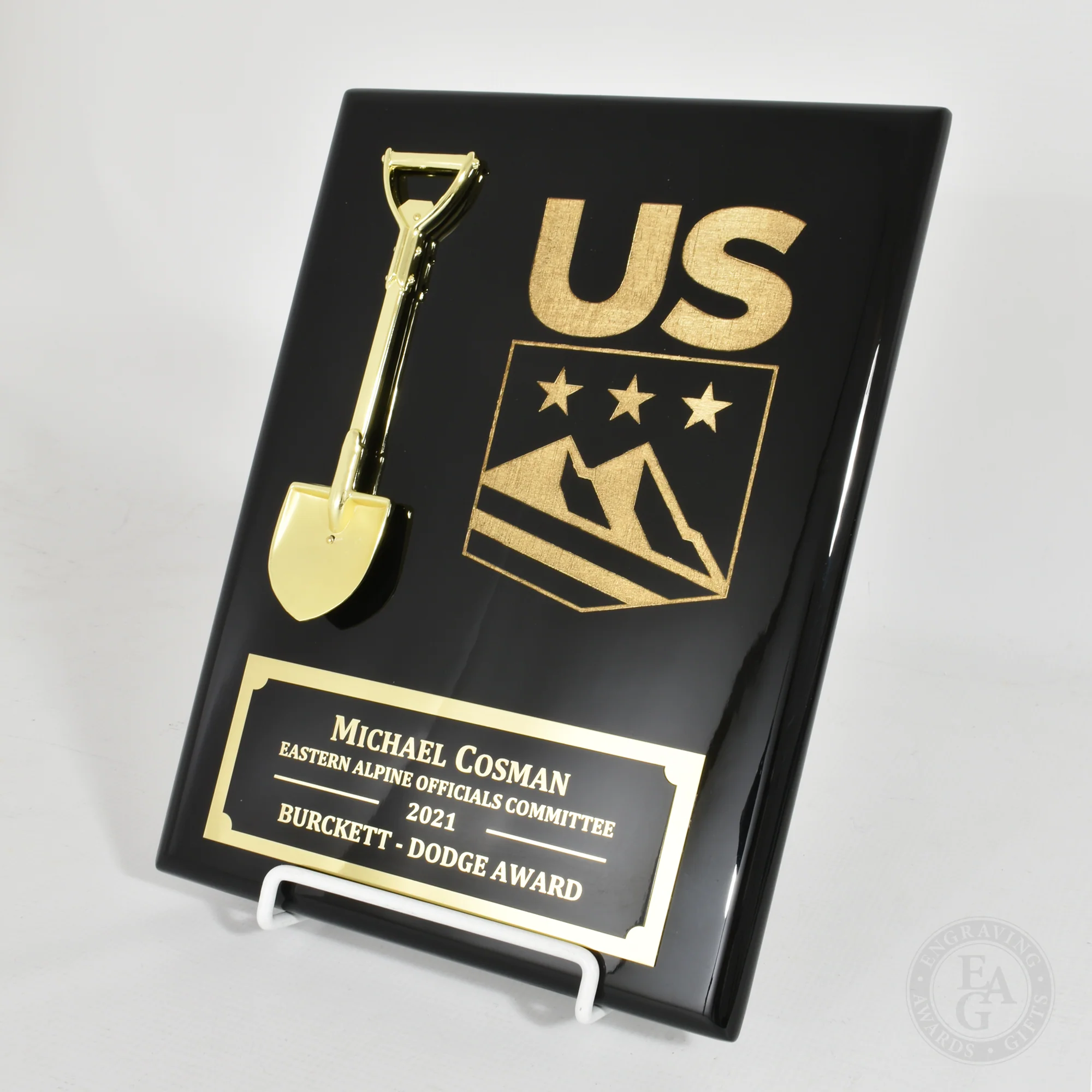 9" x 12" Miniature Vertical Shovel Plaque - Image 8