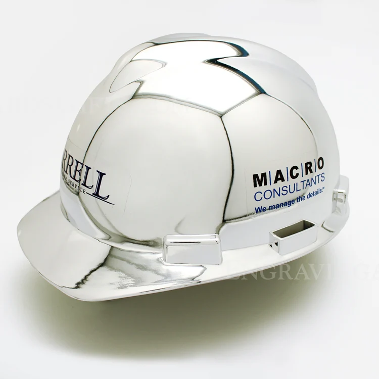 Chrome Plated Ceremonial Hard Hat - Image 8