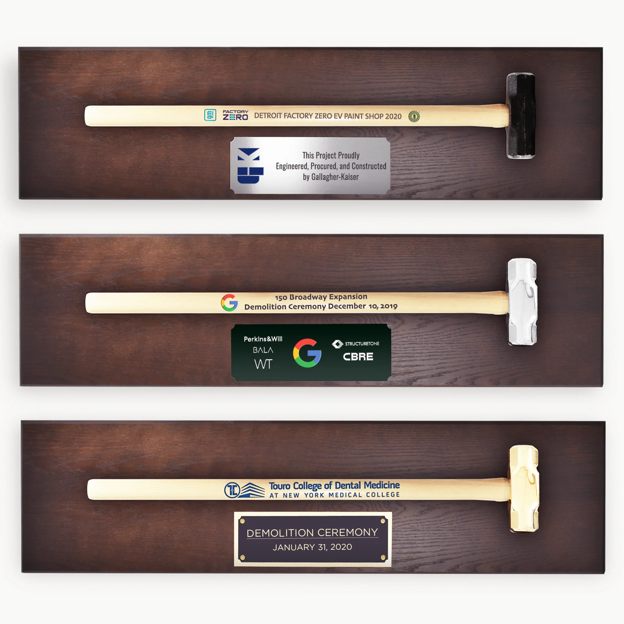Full Size Gold Plated Sledgehammer Plaque - Image 11