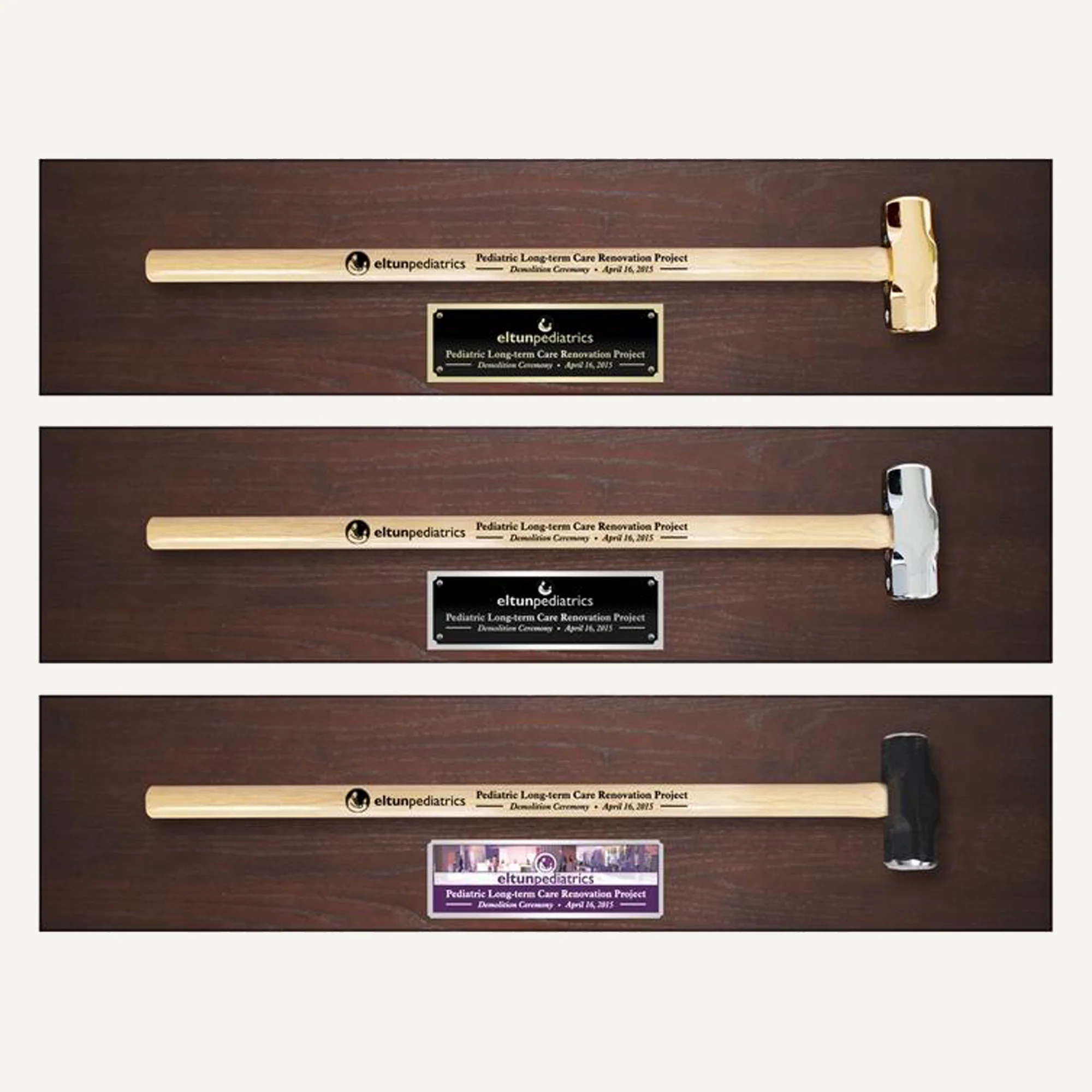 Full Size Gold Plated Sledgehammer Plaque - Image 12