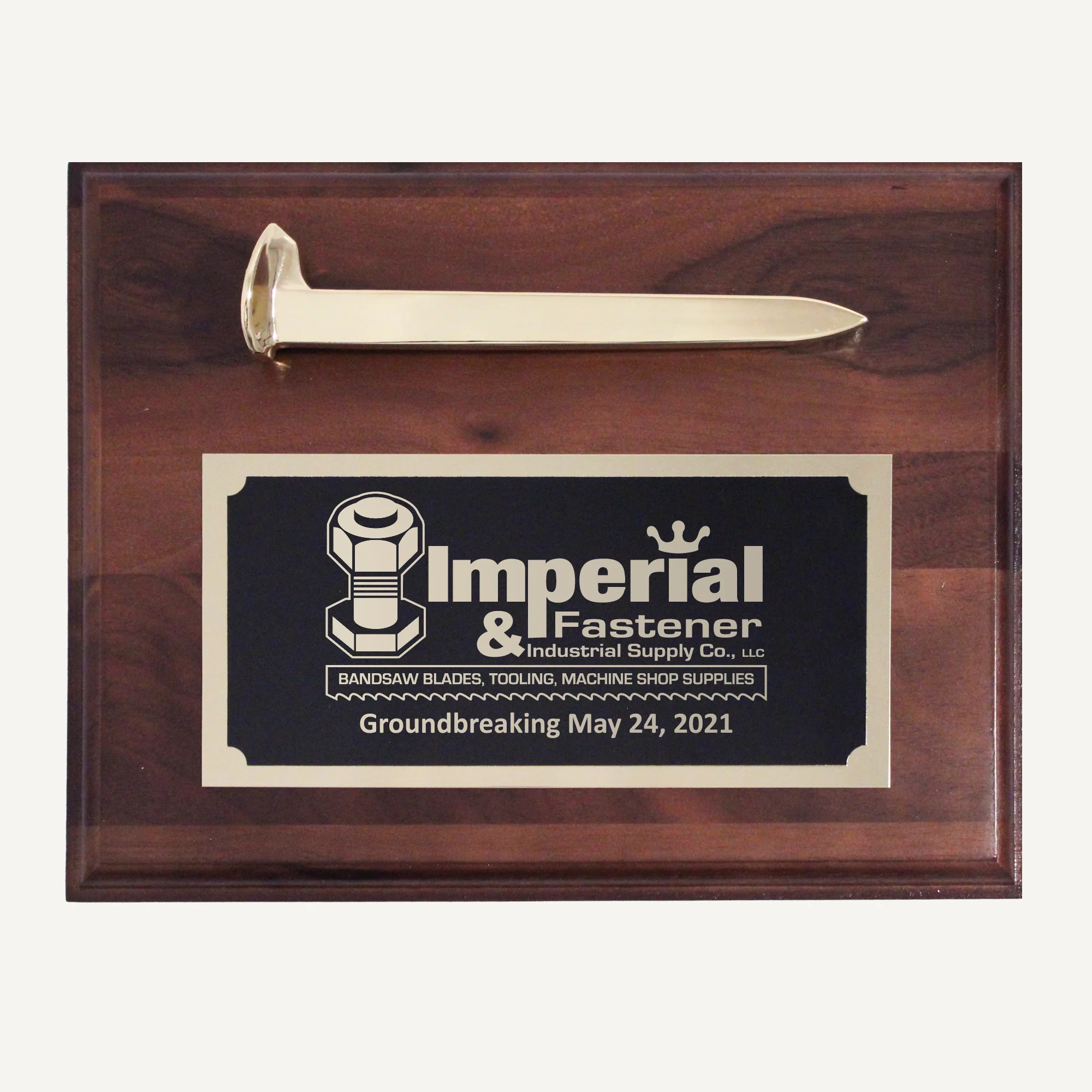 Gold Plated Ceremonial Railroad Spikes Plaques - Image 5