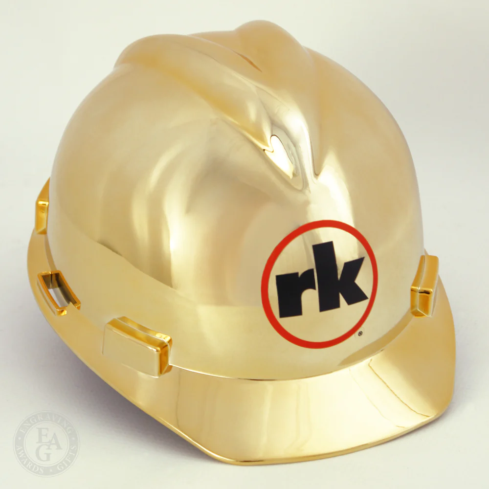 Gold Plated Ceremonial Hard Hat - Image 3