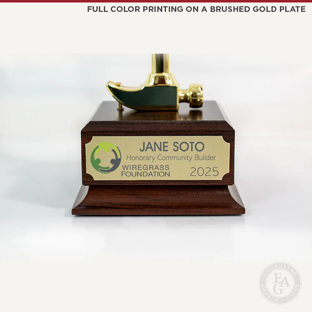 Gold Plated Hammer Pedestal - Image 3