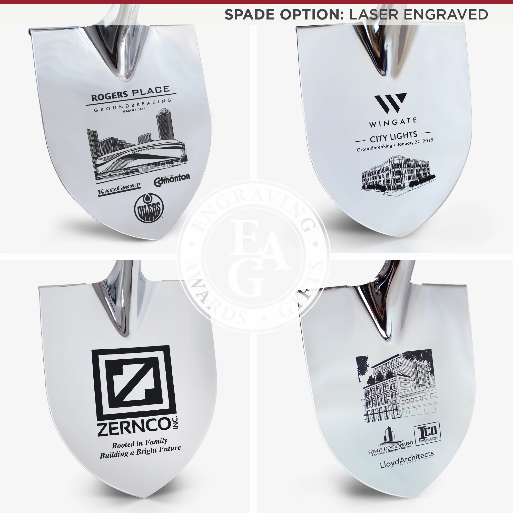 Groundbreaking Ceremonial Shovel Kit - Specialty Chrome Plated Long Handle - Image 11