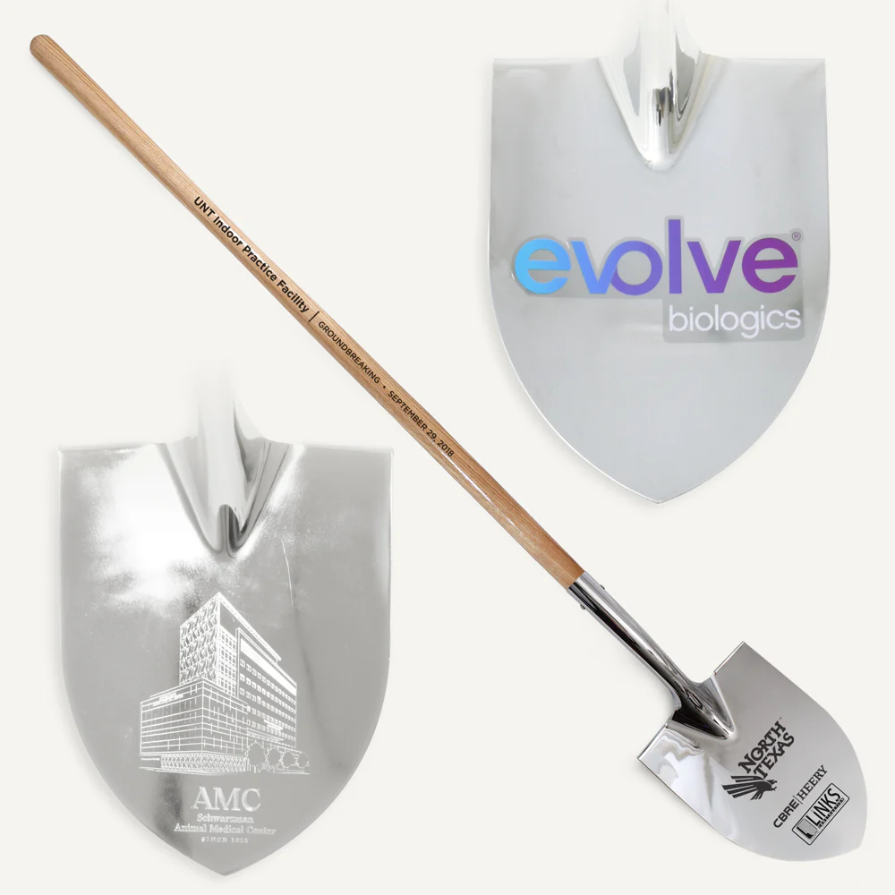 Groundbreaking Ceremonial Shovel Kit - Specialty Chrome Plated Long Handle - Image 14