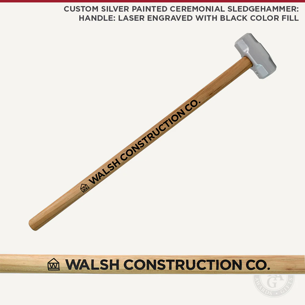 Silver Painted Ceremonial Sledgehammer - Image 6